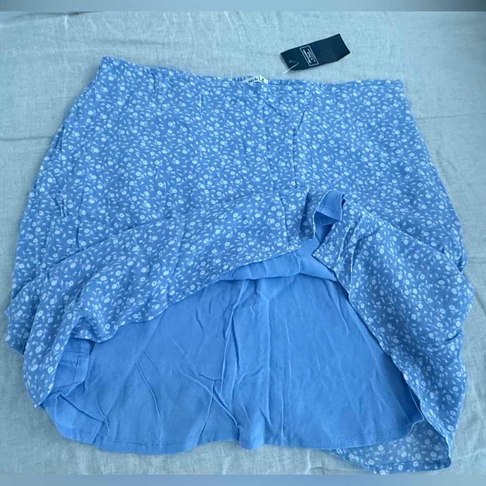 Abercrombie and Fitch Floral Blue Skirt